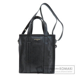 Balenciaga 452458 1000 Bazar Leather Handbag